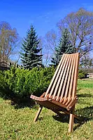 Кресло для сада и отдыха деревянное (Прочное шезлонг Кентукки)