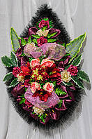 Венок похоронный из искусственных цветов (Маска элит №2), размер 140*60 см, доставка по Украине