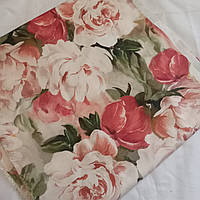 Ткань хлопковая тефлоновая крупные цветы отрез 42*313 см