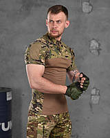 Боевая рубашка тактическая военная мультикам убакс с коротким рукавом ubacs multicam XXL