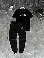 Мужской спортивный костюм The North Face черный футболка и штаны