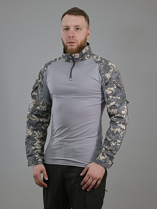 УБОКС довгий рукав Піксель НАТО, Бойова сорочка для військових,Армійська кофта убакс ЗСУ піксель, фото 2