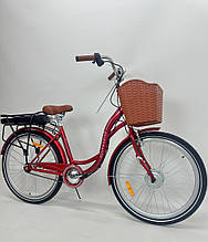 Електровелосипед Dorozhnik Akvamarin 2 (26" 36 V 500 W, 16000 Ah) ПЛАСТИКОВИЙ БОКС 2024р