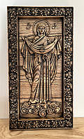 Икона из дерева Покрова Пресвятой Богородицы 34х18 см