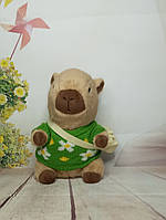 М'яка іграшка Капібара у світері зелений 23 см тренд Тік-Тока. Водосвинка