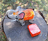 Садова фігура "Слон з підставкой" 52х35х21 см - кераміка, фото 3