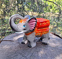 Садова фігура "Слон з підставкой" 52х35х21 см - кераміка