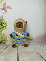 М'яка іграшка Капібара у світері блакитний 23 см тренд Тік-Тока. Водосвинка