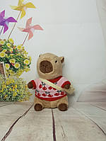 М'яка іграшка Капібара у світері рожевий з вишнями 23 см тренд Тік-Тока. Водосвинка