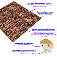 Самоклеящаяся декоративная 3D панель под камень матовый 700х770х5мм (060M) SW-00000635 SM_DROP