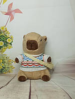 М'яка іграшка Капібара у світері білий з хвилями 23 см тренд Тік-Тока. Водосвинка