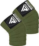 Бинты на колени RDX K1 GYM Knee Wraps Army Green PRO_1490