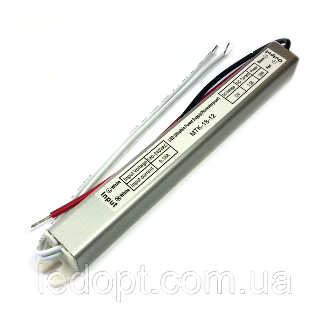 Блок живлення 18W SLIM 12V 1.5А ІР20