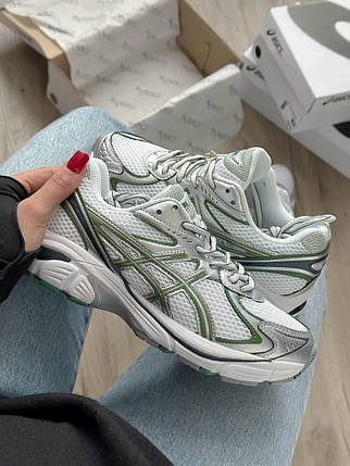 Жіночі кросівки Asics Gel GT-2160 Silver Green Взуття Асікс Гель 2160 білі кеди текстиль шкіра повсякденні демісезон, фото 1