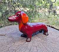 Садова фігура "Собака Такса" 45х27х12 см - кераміка декор