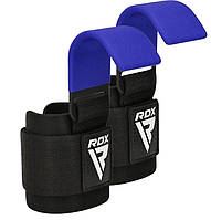 Крюки для тяги на запястье RDX W5 Gym Hook Strap Blue Plus PRO_1400