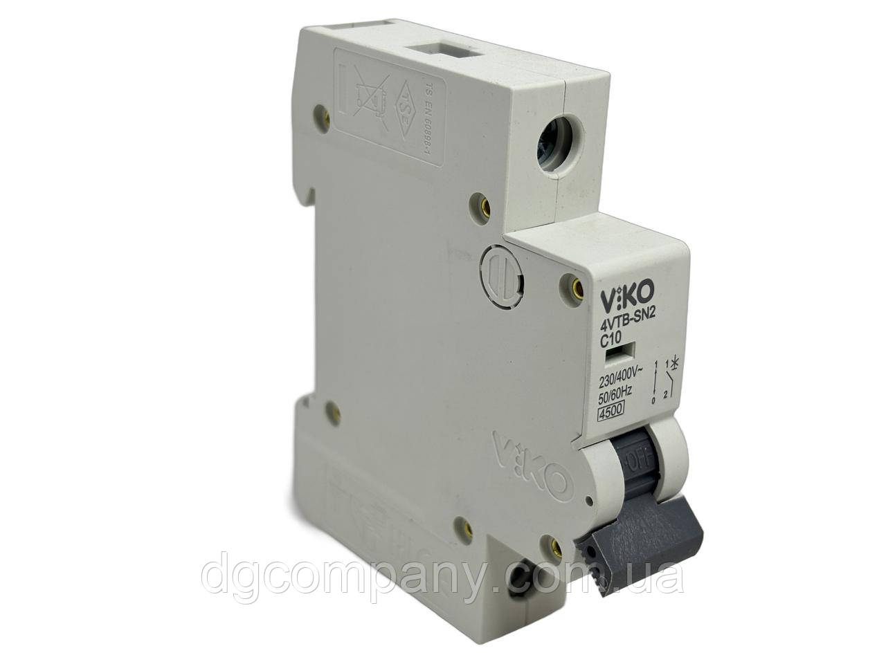 Автоматичний вимикач Viko 1p 10 А тип С, фото 1