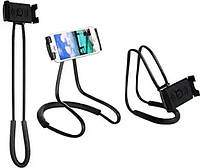 Гибкий держатель для телефона планшета на шею 360 градусов подставка крепление для смартфона