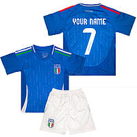 Форма с Вашей фамилией сборной Italy EURO 2024 Adidas Italy Home 125-135 см (set3536_122375)