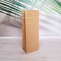 Бумажный пакет с прямоугольным дном 130х80х310 (бурый)
