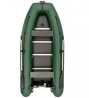 Надувная лодка Колибри КМ-360 ДСЛ Kolibri KM-360 DSL моторная килевая фанерный пайол зелёная