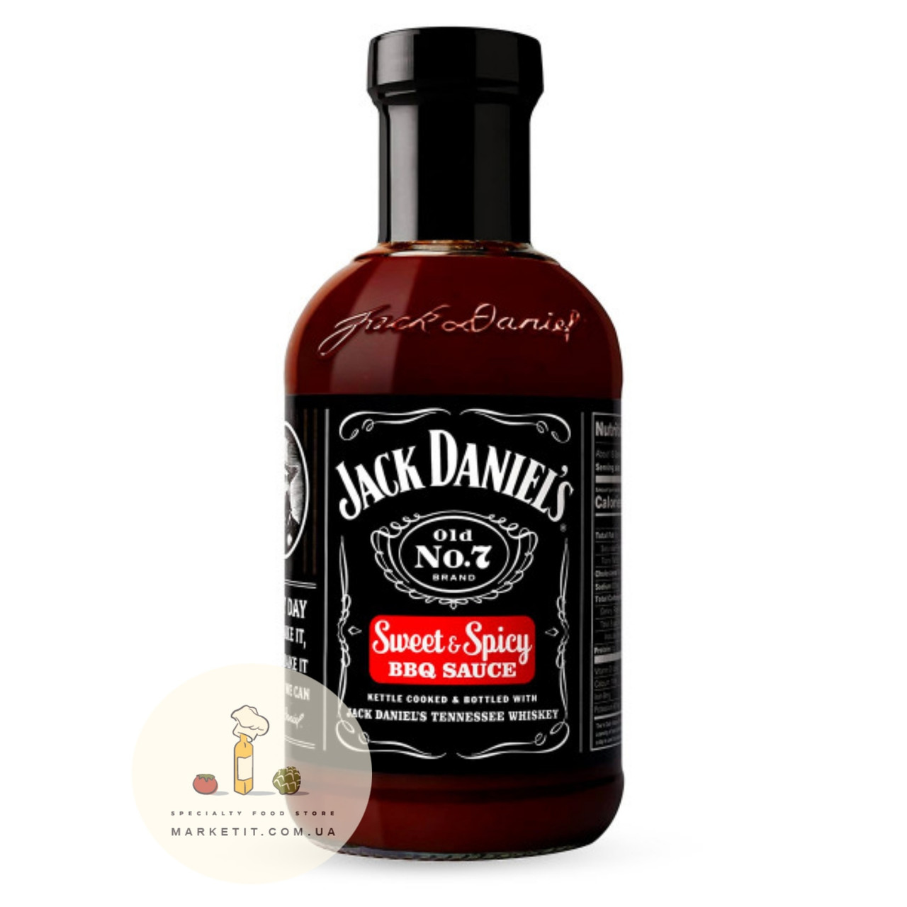 Соус для м'яса Jack Daniel's Sweer & Spicy BBQ Sauce, солодко-пряний 553 г., фото 1