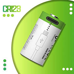 Акумулятор Smartoools CR123A, 16340 із заряджанням через TYPE-C (700 мА·год 3.7V)