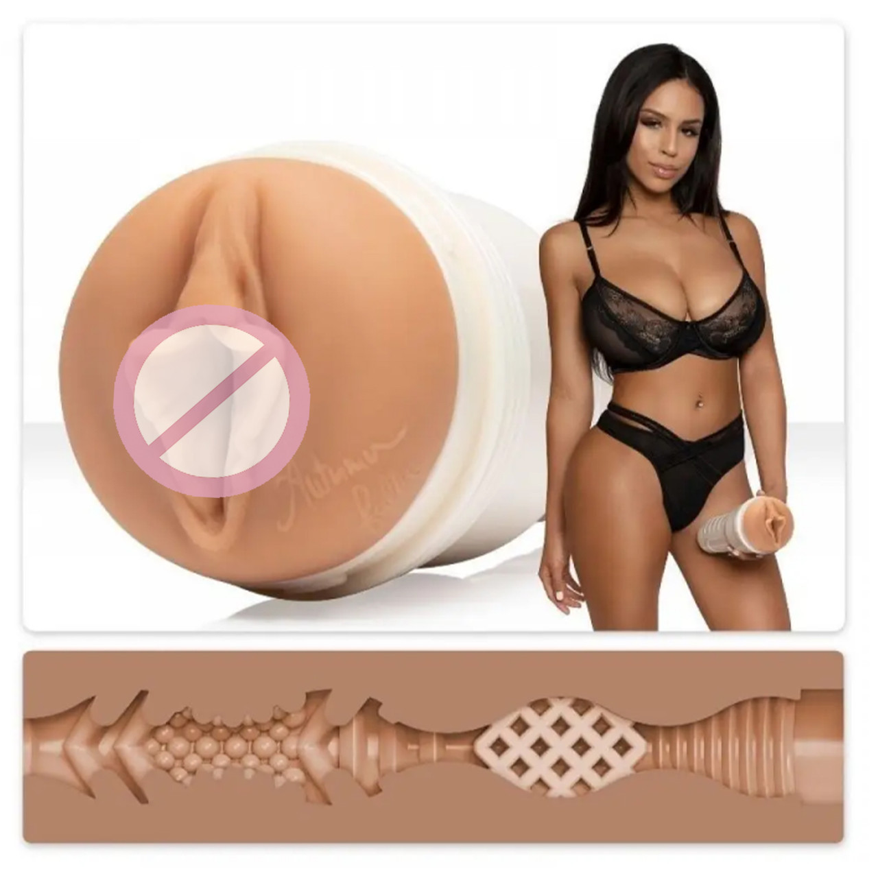Мастурбатор Вагіна в колбі Fleshlight Autumn Falls, кібершкіра, бежевий