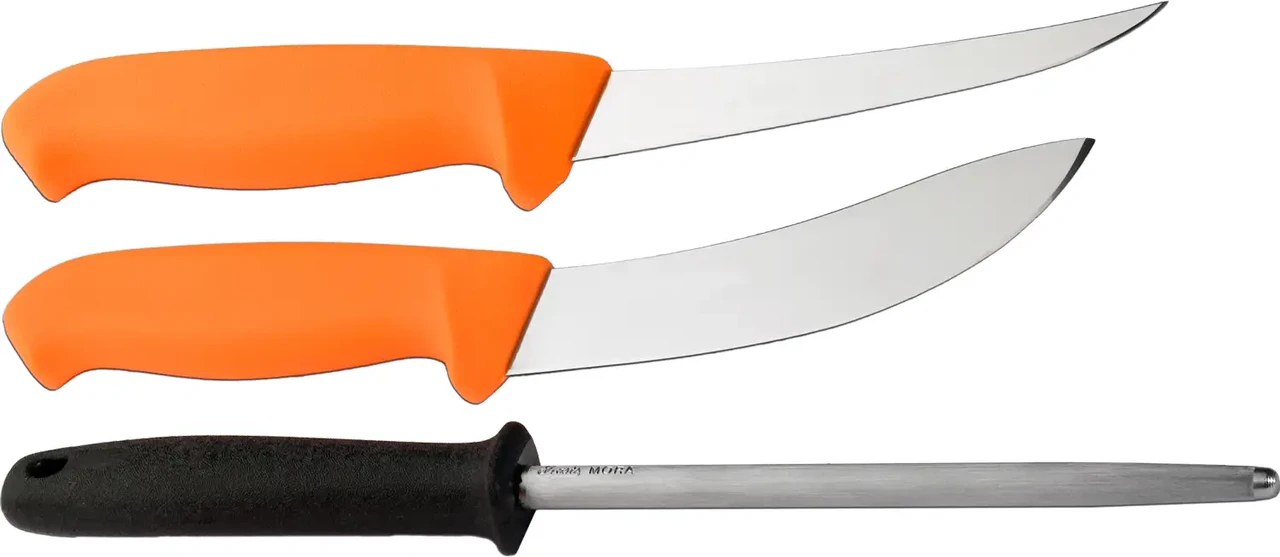 Набір Morakniv Hunting Set Orange 2 Knives + Sharpener
