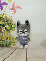 Мягкая игрушка Волк sport K-POP SKzoo Stray Kids Wolf Chan Bang Chan К-ПОП Стрей Кидс. Чан. Бан Чан 20 см