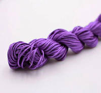 Нейлоновый шнур для плетения браслетов 1 мм фиолетовый 1 метр