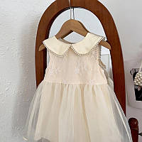 Детское праздничное платье для девочки, цвет молочный.