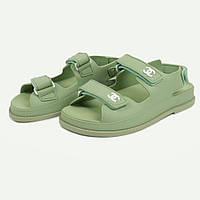 Жіночі сандалі босоніжки Шанель Dad Sandals Green Premium (рр 36-41)