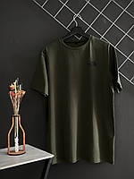 Мужская футболка The North Face хлопковая хаки TNF / футболка ТНФ Зе Норт Фейс зеленого цвета