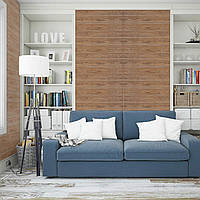 Al Панель 3D самоклейка стінова м'яка самоклейна для стін у рулоні під світлий дуб 2800х700х3мм SW-00001770