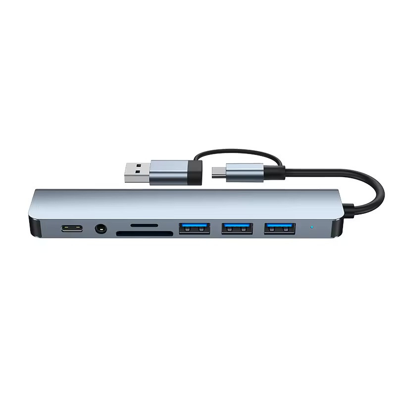 USB-хаб Type C TC802 8 в 1, USB 3.0, USB C, хаб перехідники для макбука адаптер для макбука