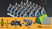 Фигурки военных Италии 24 шт + мотоцикл, вторая мировая война (солдатики для LEGO)