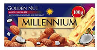 Белый шоколад с мигдалем и кокосовой стружкой Millenium Golden Nut 100 грамм