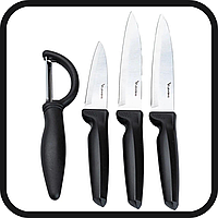 Набор ножей для кухни с овощечисткой Черный кухонные ножи из дамасской стали кухонные ножи из хорошей