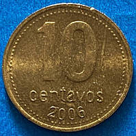 Монета Аргентини 10 сентаво 1992-2006 рр