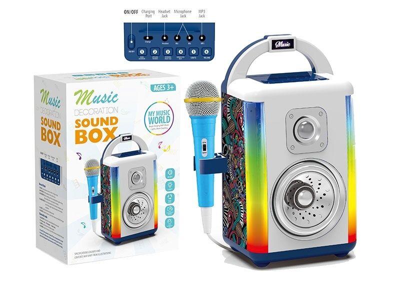 Колонка 6007 (18/2) Bluetooth, під’єднання до телефона, мікрофон, звуки, мелодії, підсвічування, в коробці