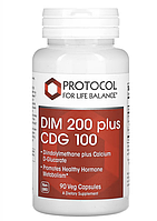 Protocol for Life Balance, DIM 200 Plus, CDG 100, ДИМ плюс D-глюкарат кальция, 90 капсул