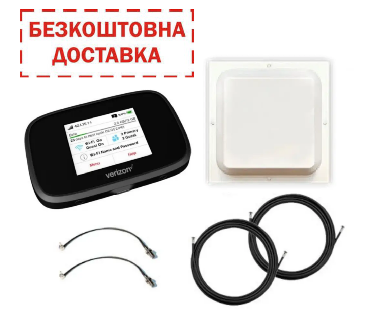 Антенний комплект 4g wifi модем Novatel Wireless 7730L+ антена мімо планшетна 17 дБ + кабель + 2 перехідник