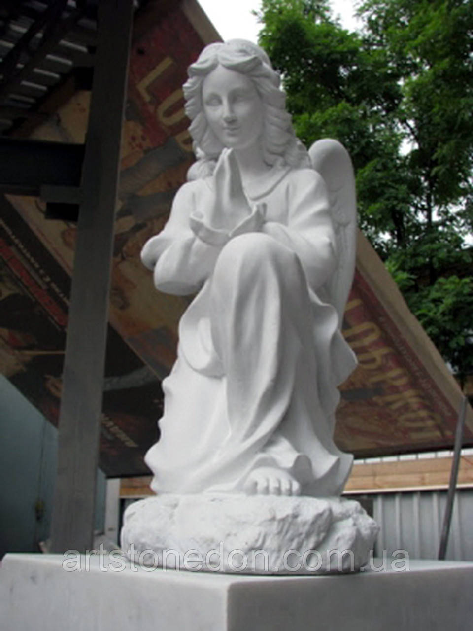 Скульптура из полимера Ангел молящийся 50 см - фото 3 - id-p191521877