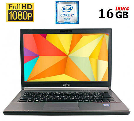 Ноутбук Fujitsu LifeBook E746/ 14" (1920x1080)/ Core i7-6600U/ 16 GB RAM/ 240 GB SSD/ HD 520, фото 1