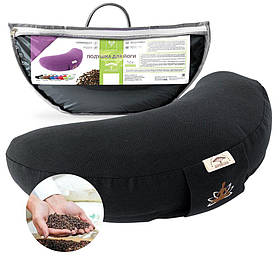 Подушка для йоги та медитації 46х25х10 см IDEIA Болстер з гречаною лузгою йога гречане лушпиння гречиха