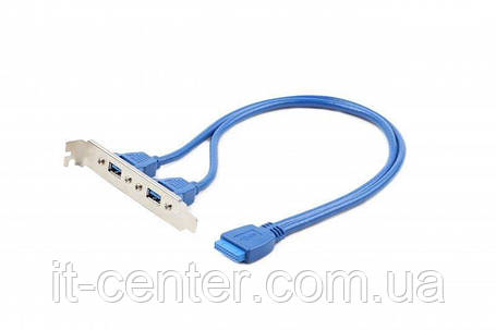 Планка розширення Cablexpert USB 3.0 - 10-pin (F/M), 0.44 м, синій (CC-USB3-RECEPTACLE), фото 3