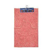 Набор ковриков для ванной комнаты Kornel 50*80 40*50 см 2 шт Розовый NX, код: 8222446