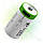 2 Акумулятори з заряджанням через Type-C CR123/CR123A (700mAh 3.7V) + подвійний кабель, фото 5