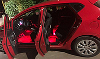 Cветодиодная RGB лента для подсветки салона автомобиля с пультом ДУ 4 шт по 18 лед ELITE LUX EL-1228 «H-s»